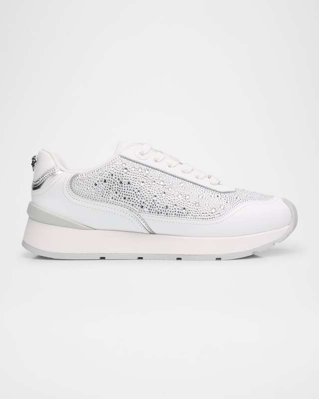 Pirene Embellished Leather Runner Sneakers